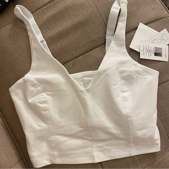 NWT Beyond Yoga Spacedye Always On Cropped Tank in Cloud White Size Small - Picture 8 of 8
